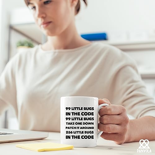 99 Little Bugs In The Code Take One Down | Ceramic Coffee Mug | 11 OZ