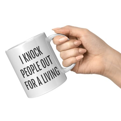 Coveted Goods Anesthesiologist I Knock People | Ceramic Coffee Mug | 11 OZ