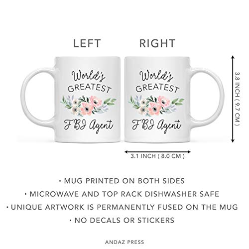 Gift for Women World s Greatest FBI Agent | Ceramic Coffee Mug | 11 OZ
