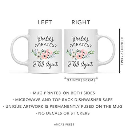 Gift for Women World s Greatest FBI Agent | Ceramic Coffee Mug | 11 OZ