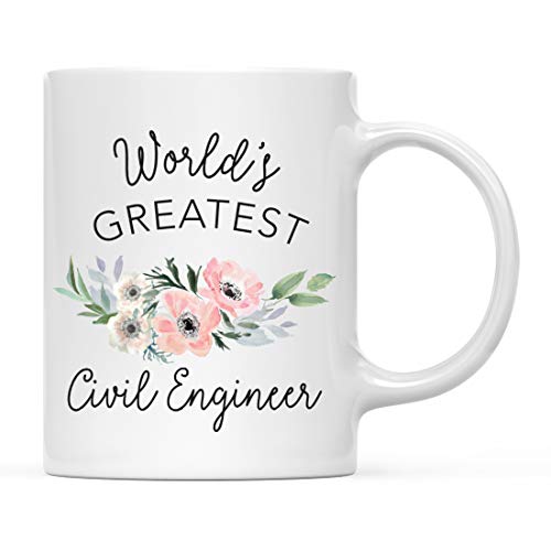 Gift for Women World s Greatest Civil Engineer | Ceramic Coffee Mug | 11 OZ