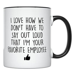 YouNique Boss Favorite Employee Worlds Best | Ceramic Coffee Mug | 11 OZ