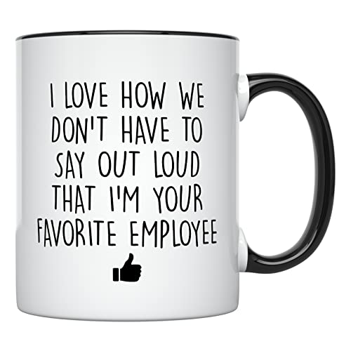 YouNique Boss Favorite Employee Worlds Best | Ceramic Coffee Mug | 11 OZ