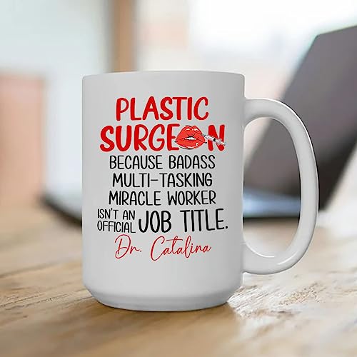 Personalized Name Plastic Surgeon Gift For | Customised Coffee Mug | 11 OZ