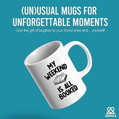 My Weekend Is All Booked Librarian Book Lover | Ceramic Coffee Mug | 11 OZ
