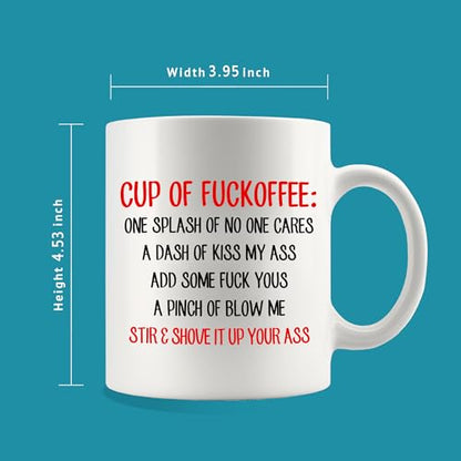 Fuckoffee Fuck Off Sarcastic Gifts to | Ceramic Coffee Mug | 11 OZ