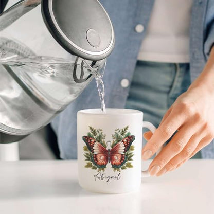 Customized With Vintage Butterfly | Customised Coffee Mug | 11 OZ