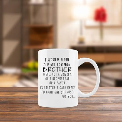 Brother Birthday Gift Funny | Ceramic Coffee Mug | 11 OZ