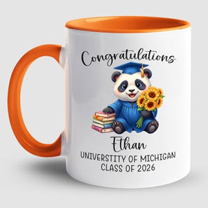 Congratulations Panda Grad Personalized | Customised Coffee Mug | 11 OZ