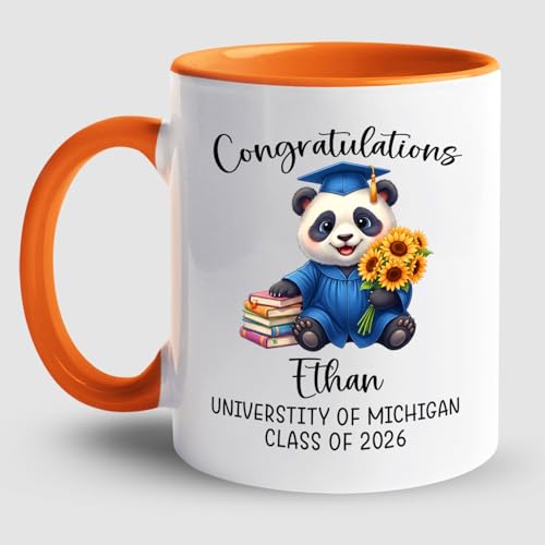 Congratulations Panda Grad Personalized | Customised Coffee Mug | 11 OZ
