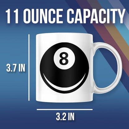 8 Ball Eight Billiards Pool Unique Gift Idea | Ceramic Coffee Mug | 11 OZ