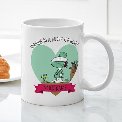 Custom Personalized Snoopy Nursing | Customised Coffee Mug | 11 OZ