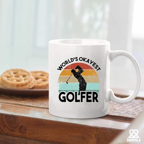 World s Okayest Golfer Golf Gifts Player Dad | Ceramic Coffee Mug | 11 OZ