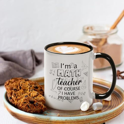 YHRJWN Math Teacher Gift I m a of Course Have | Ceramic Coffee Mug | 11 OZ