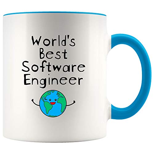 World s Best Software Engineer with Color | Ceramic Coffee Mug | 11 OZ
