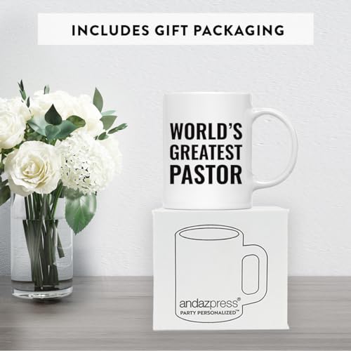Gift for Men or Women World s Greatest Pastor | Ceramic Coffee Mug | 11 OZ