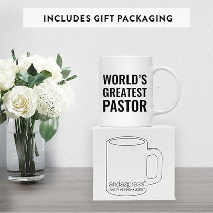 Gift for Men or Women World s Greatest Pastor | Ceramic Coffee Mug | 11 OZ