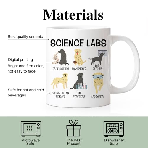 RZHV Science Labs Novelty Funny Dog for | Ceramic Coffee Mug | 11 OZ