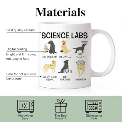 RZHV Science Labs Novelty Funny Dog for | Ceramic Coffee Mug | 11 OZ