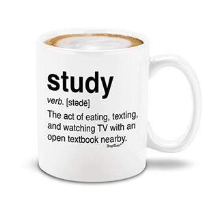 shop4ever Study Definition Funny Dictionary | Ceramic Coffee Mug | 11 OZ