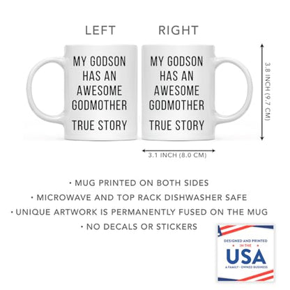 Funny Gag Gift My Godson Has an Awesome | Ceramic Coffee Mug | 11 OZ