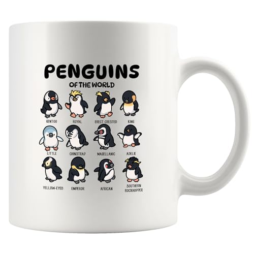 Penguins Of The World Penguin Lovers Gifts For | Ceramic Coffee Mug | 11 OZ