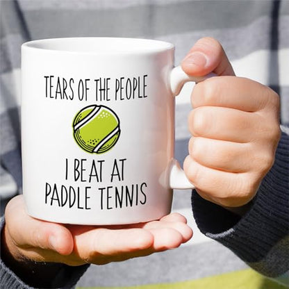 Funny Paddle Tennis Player Tears Of The People | Ceramic Coffee Mug | 11 OZ