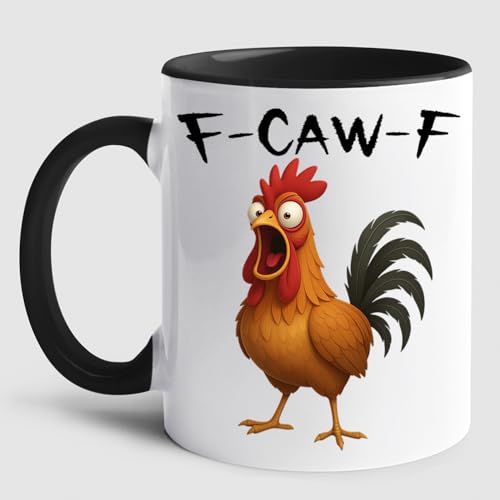 Personalized Caw F Rooster Humorous Crazy | Customised Coffee Mug | 11 OZ