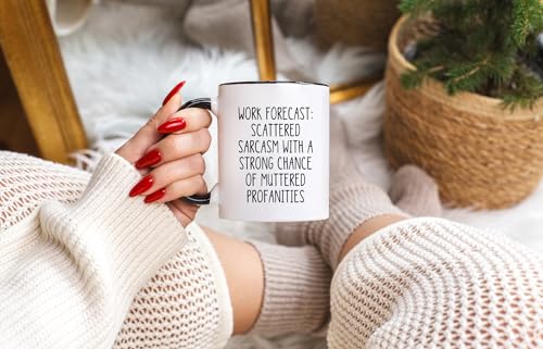 Gelid Work Forecast Funny Coworker Birthday | Ceramic Coffee Mug | 11 OZ