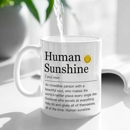 Human Sunshine Gifts for Women Boss Lady | Ceramic Coffee Mug | 11 OZ