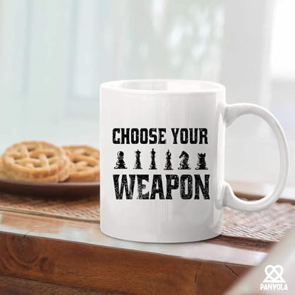 Choose Your Weapon Chess Player Gifts For | Ceramic Coffee Mug | 11 OZ