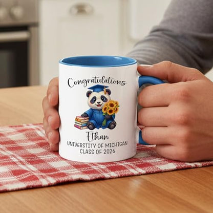 Congratulations Panda Grad Personalized | Customised Coffee Mug | 11 OZ