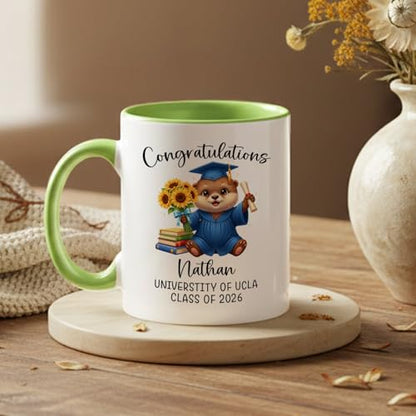 Personalized Graduation Otter Accent Gifts | Customised Coffee Mug | 11 OZ