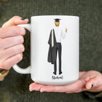 Custom Graduation for Graduates Son Brother | Customised Coffee Mug | 11 OZ