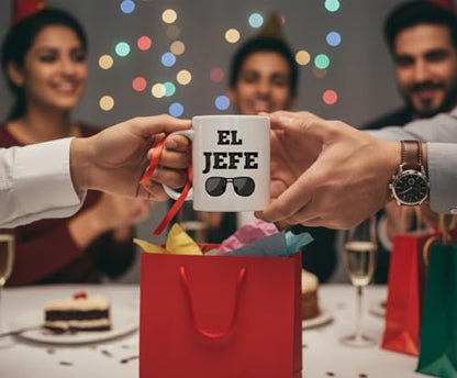 Idea for Boss El Jefe Funny Saying in Spanish | Ceramic Coffee Mug | 11 OZ