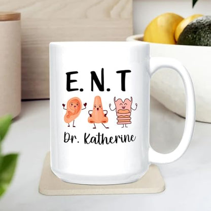 Personalized E N T Gifts For Men Women ENT | Customised Coffee Mug | 11 OZ