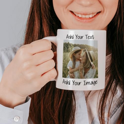 Personalized Photos with Text Customizable | Customised Coffee Mug | 11 OZ