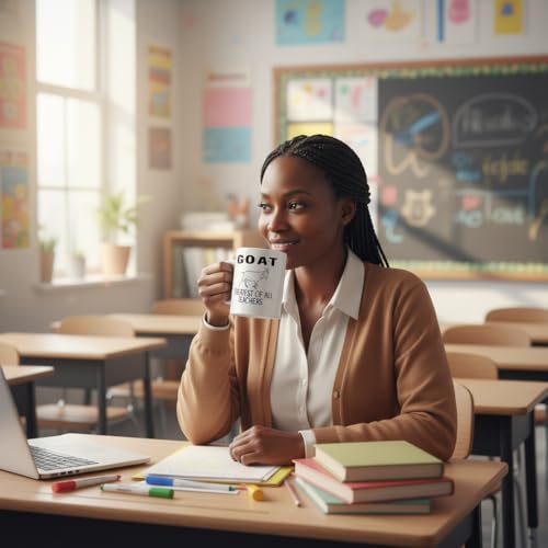 Goat Greatest of All Teachers Funny Teacher | Ceramic Coffee Mug | 11 OZ