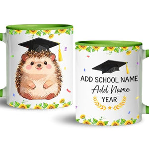 Personalized New Graduate Hedgehog | Customised Coffee Mug | 11 OZ