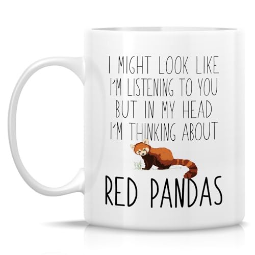 Funny Panda Lover Thinking About Pandas or | Ceramic Coffee Mug | 11 OZ