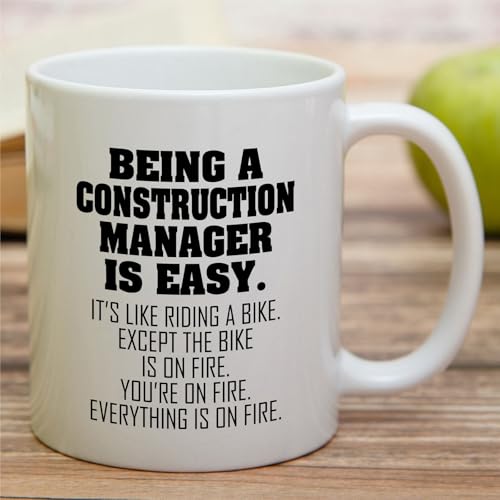 Funny Construction Manager or Humorous | Ceramic Coffee Mug | 11 OZ