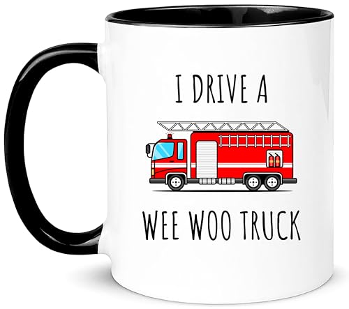 Funny Firefighter I Drive a Wee Woo Truck Fire | Ceramic Coffee Mug | 11 OZ