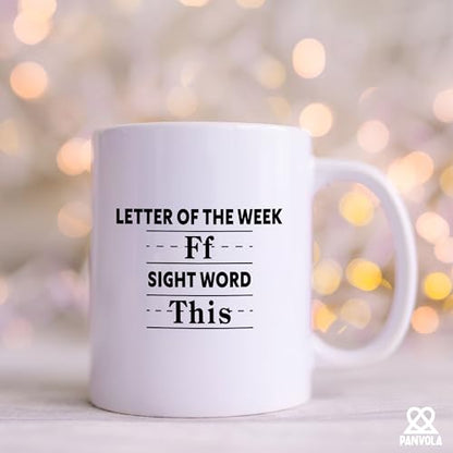 Letter of the Week Ff Sight Word This Teacher | Ceramic Coffee Mug | 11 OZ