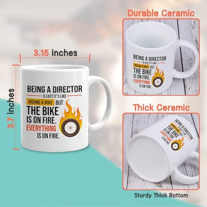 Director Being A Is Easy Like Riding Bike | Ceramic Coffee Mug | 11 OZ