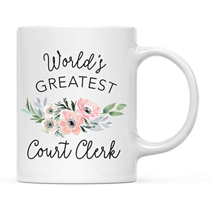 Gift for Women World s Greatest Court Clerk | Ceramic Coffee Mug | 11 OZ