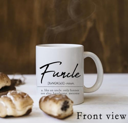 Funcle Definition | Ceramic Coffee Mug | Father's Day Gift | Stylish Printed Design | Tea & Coffee Cup | 11oz