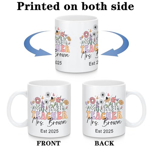 Elemtansy Personalized Teacher Appreciation | Customised Coffee Mug | 11 OZ