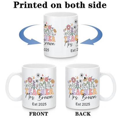 Elemtansy Personalized Teacher Appreciation | Customised Coffee Mug | 11 OZ