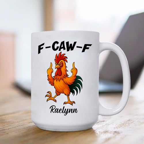Personalized Caw -F Pun Hidden Message | Customised Coffee Mug | 11 OZ