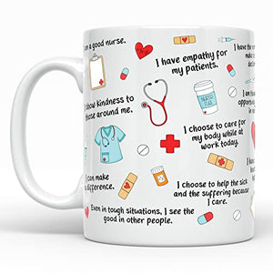 Positive Affirmations Motivational RN | Ceramic Coffee Mug | 11 OZ